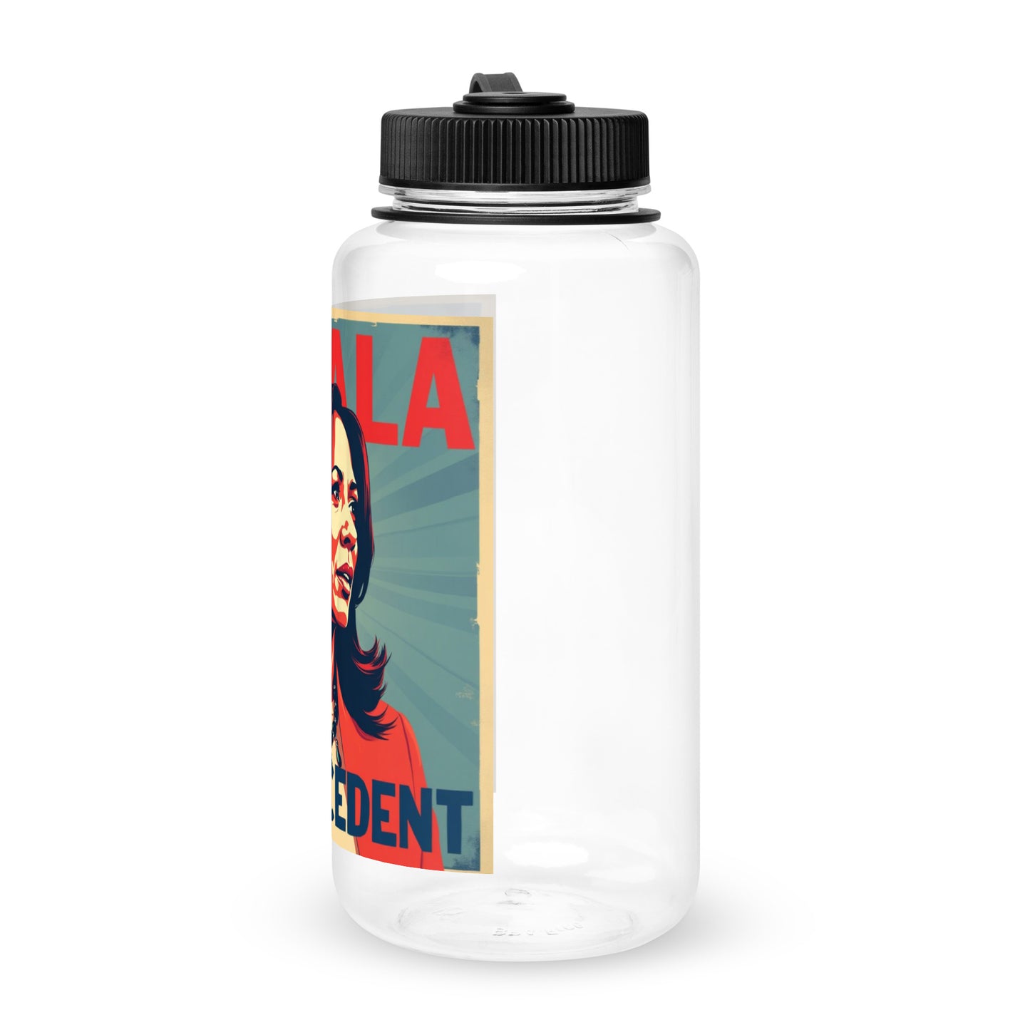 'Born Ready' Wide mouth plastic water bottle