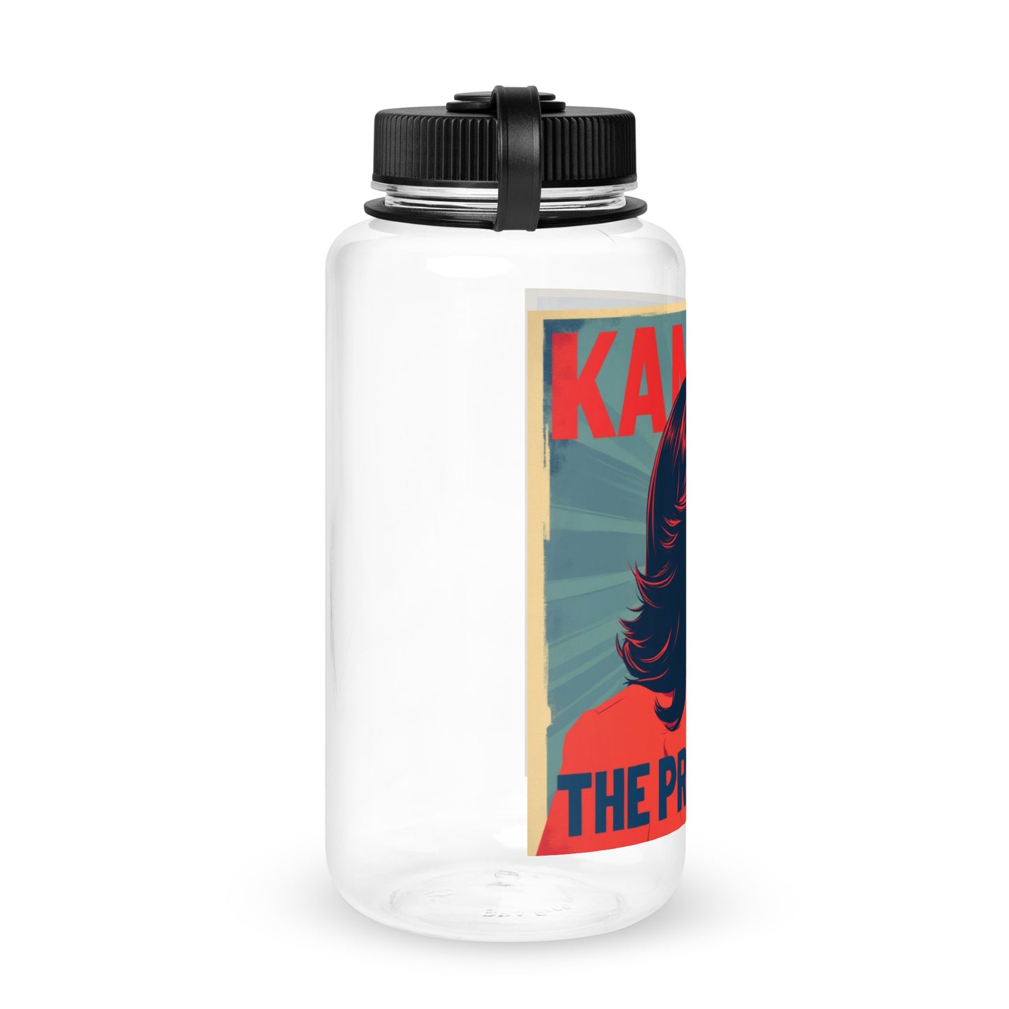 'Born Ready' Wide mouth plastic water bottle